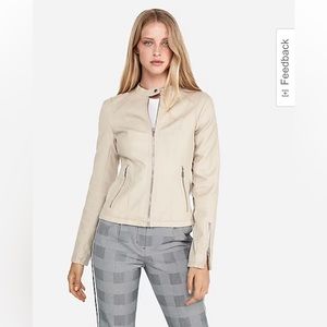 NEW EXPRESS Women Faux Leather Jacket.